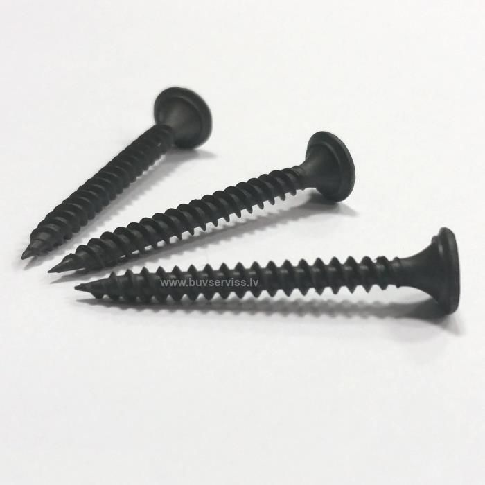 Skrūve reģipsim EASY FIX SV25mm melna (1000gb)+uzgalis